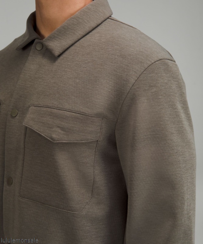 Lululemon Verkauf DELULU624 | Gridliner Fleece-overshirt Melierter Johannisbrotbraun